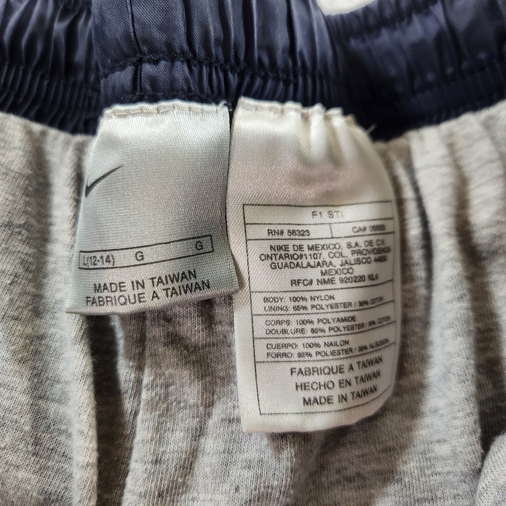 Nike Track Suit Womens Size L (14-16) Navy Blue Y2K Style Zip Ankles Lined- READ - Picture 9 of 15